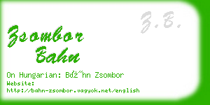 zsombor bahn business card